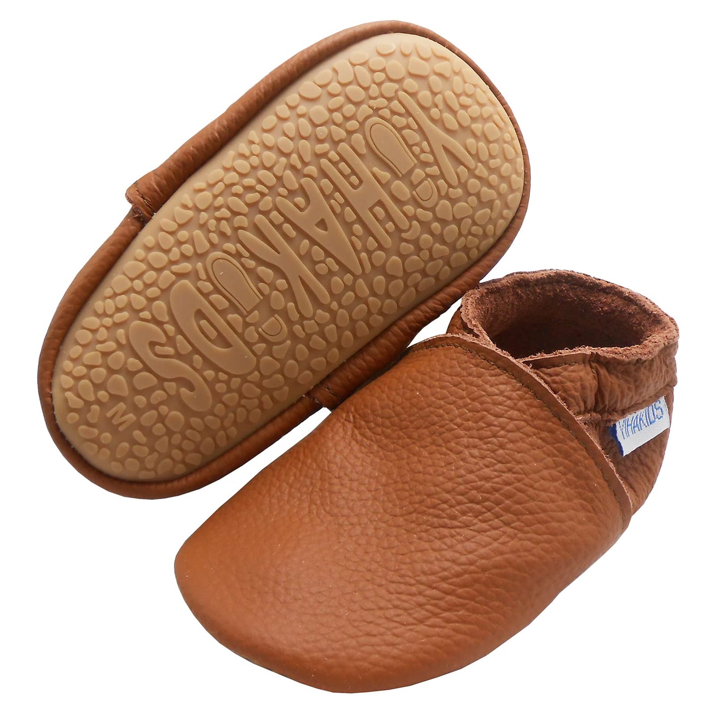 YIHAKIDS Krabbelschuhe Baby Lauflernschuhe Jungen Mädchen Weicher Leder Babyhausschuhe Kleinkind rutschfeste Lederschuhe mit Gummisohle für Baby 6-12 Monate 12-18 Monate 18-24 Monate