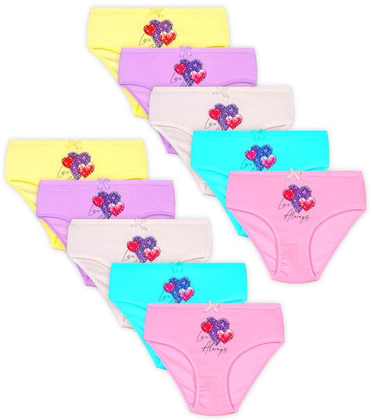 LOREZA ® 10-pack girls' briefs underwear made of cotton 92-170 