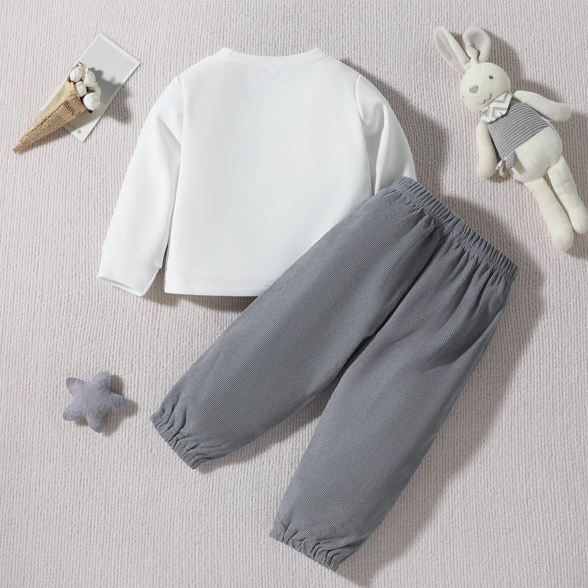 Kleinkind Baby Jungen Outfit Farbblock Brief Druck Sweatshirt Top + Einfache Hose Baby Herbst Frühling 2-teilige Kleidung Set