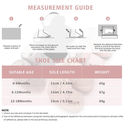 TMEOG Baby Winter Shoes Thermal Baby Shoes Crawling Shoes Fleece Baby Boots Non-Slip Warm Booties Baby Boots Lined Newborn Walk Shoes for Girls Boys 0-18 Months