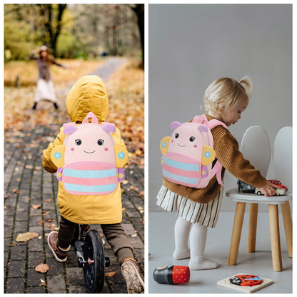 Kinderrucksack Kinder Mini Schulrucksack Tiere Kindergartentasche fur Jungen Madchen Kleinkind (Rosa Kuh)