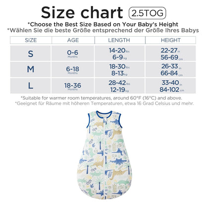 Duomiaomiao 3.5 Tog Baby Sleeping Bag, 100% Cotton Baby Sleeping Bag, Winter, Girls Newborn, Boys Sleeping Bag, Warm Newborn Children (100)