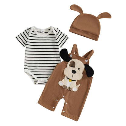 Baby Jungen Kleidung Strampler Latzhose Set Kleidung Sets für Jungen Baby Set Neugeborenes Geschenk