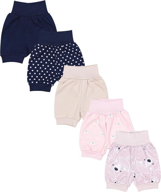 TupTam Baby Mädchen Pumphose Sommershorts 5er Set