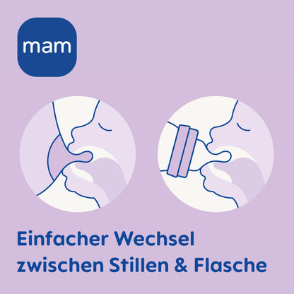 MAM Easy Start Anti-Colic Combi-Set, Babyflaschen Set mit 6 Flaschen gegen Koliken (2 x 130 ml, 160 ml, 260 ml) & Flaschenkorb, Babyausstattung ab der Geburt, beige