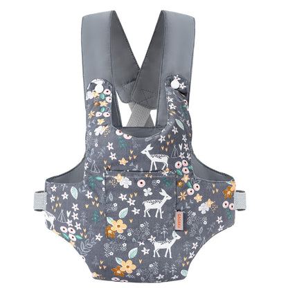 GAGAKU Puppentrage ab 3 Jahre Bauchtrage Babypuppen Zubehör Schultergurte Babytrage Puppe Kleinkind Puppentragetasche Stofftiertrage Kuscheltierträger - Rose - Kaninchengarten