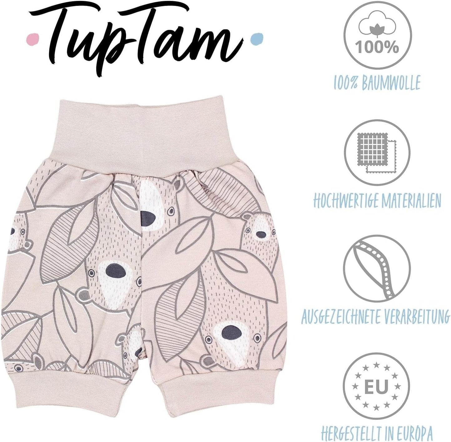 TupTam Baby Mädchen Pumphose Sommershorts 5er Set