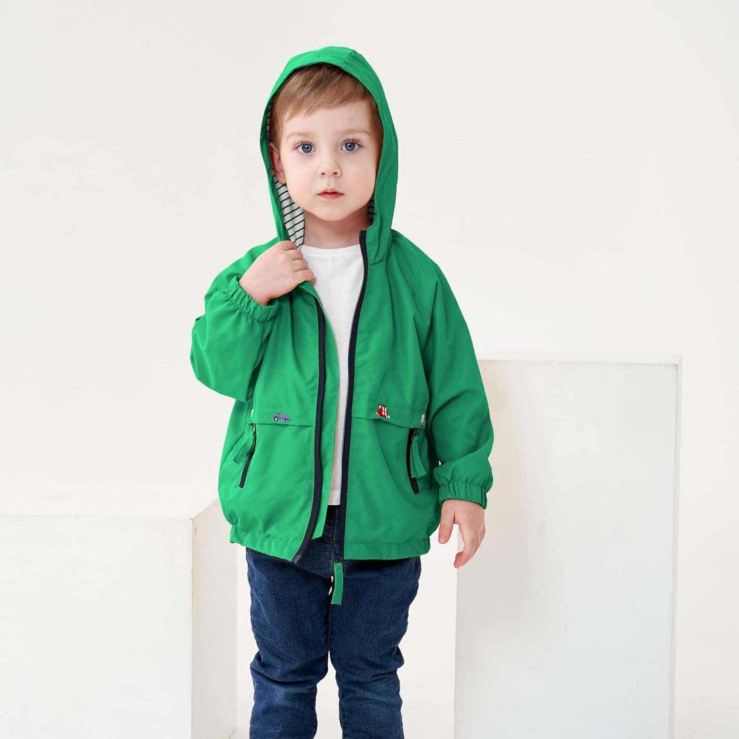 Volunboy Baby Kapuzen Jackets, Jungen Langarm Winddicht Mantel Cartoon Aufdruck Jacken