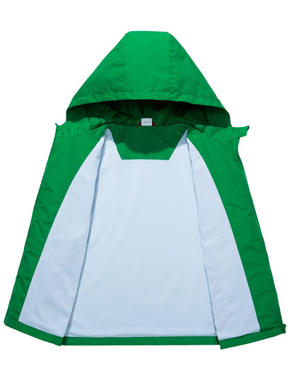 ALXHUTE Kinder Regenjacke Wassersäule Jungen Mädchen Übergangsjacke Funktionsjacke mit Kapuze