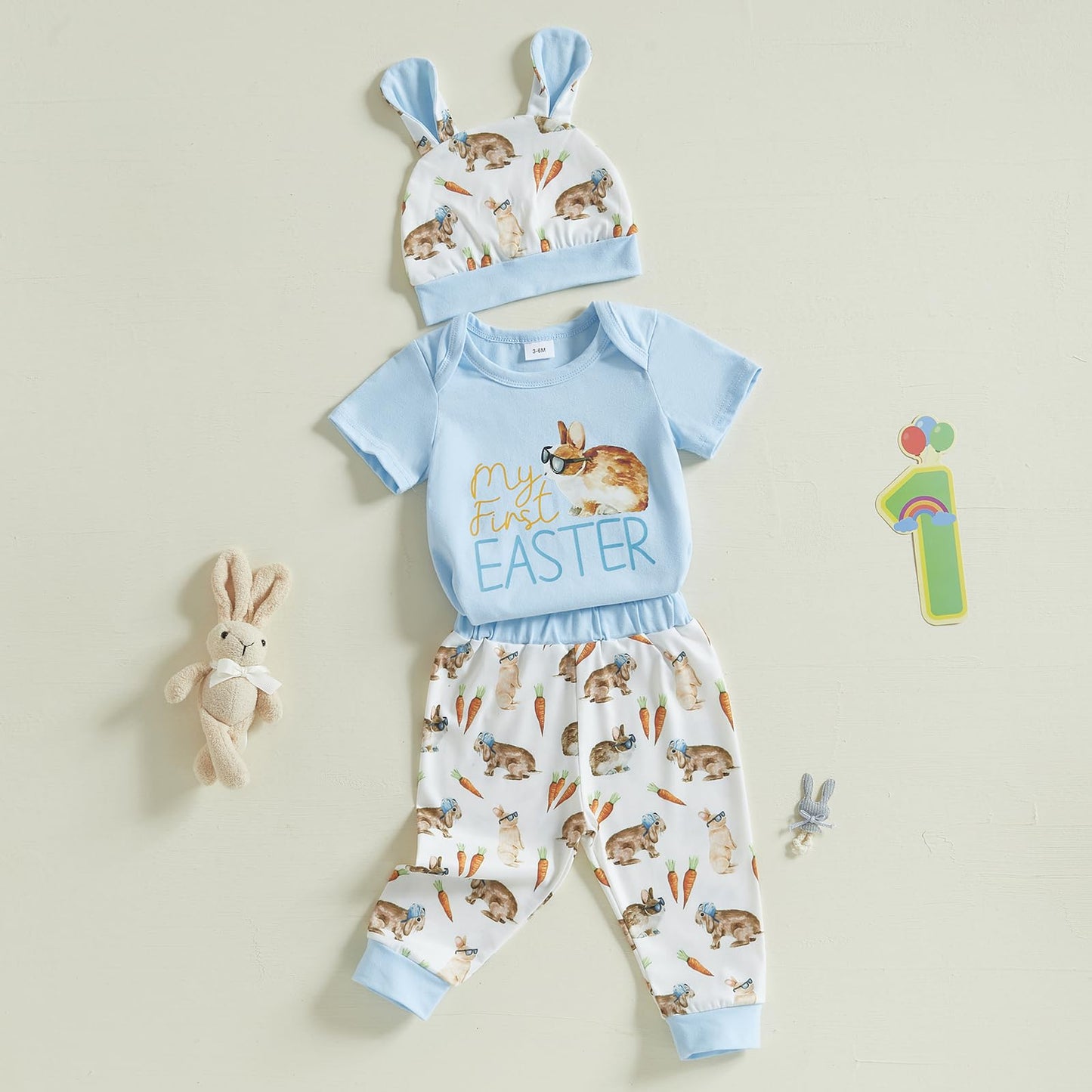 Baby Jungen Mädchen Ostern Kleidung Outfit Osterhase Baby Kleidung Set Körper Top + Hose Neugeborenen Weiche Baby Set Mein Erstes Ostern