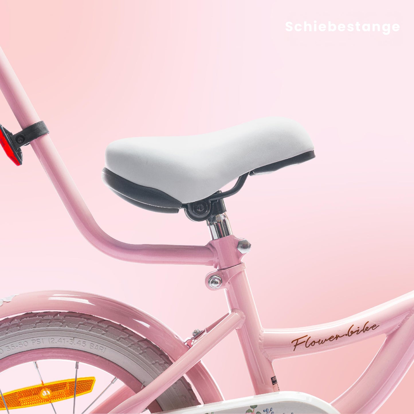 sun baby Mädchenfahrrad Flower Bike Radgröße zur Auswahl, mit Abnehmbarer Schubstange, Kinderfahrrad für Mädchen von 2 bis 6 Jahre