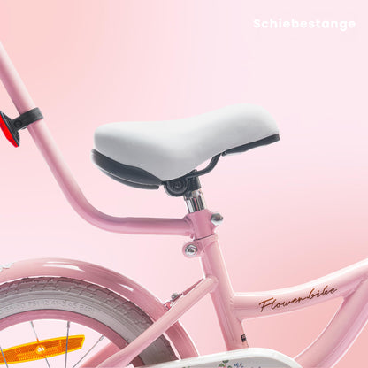 sun baby Mädchenfahrrad Flower Bike Radgröße zur Auswahl, mit Abnehmbarer Schubstange, Kinderfahrrad für Mädchen von 2 bis 6 Jahre - Meloni2
