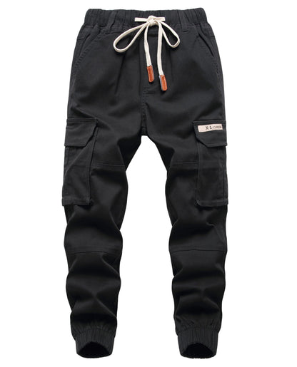 YOUNGSOUL Jungen Cargohose Kinder Stretch Cargo Hose Jogginghose Freizeithose mit Gummizug
