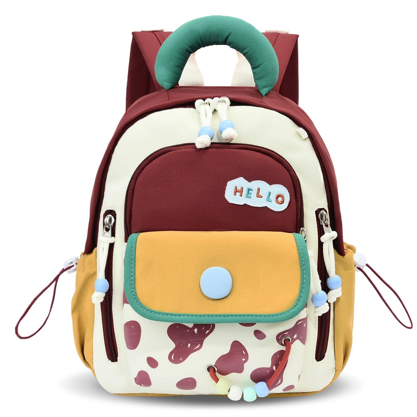 PROTAURI Kindergartenrucksack Mädchen 2-5 Jahre 8L 3D Eis, Dunkelrosa | mit Brustgurt wasserabweisend leicht atmungsaktiv ergonomisch Macaron-Farben