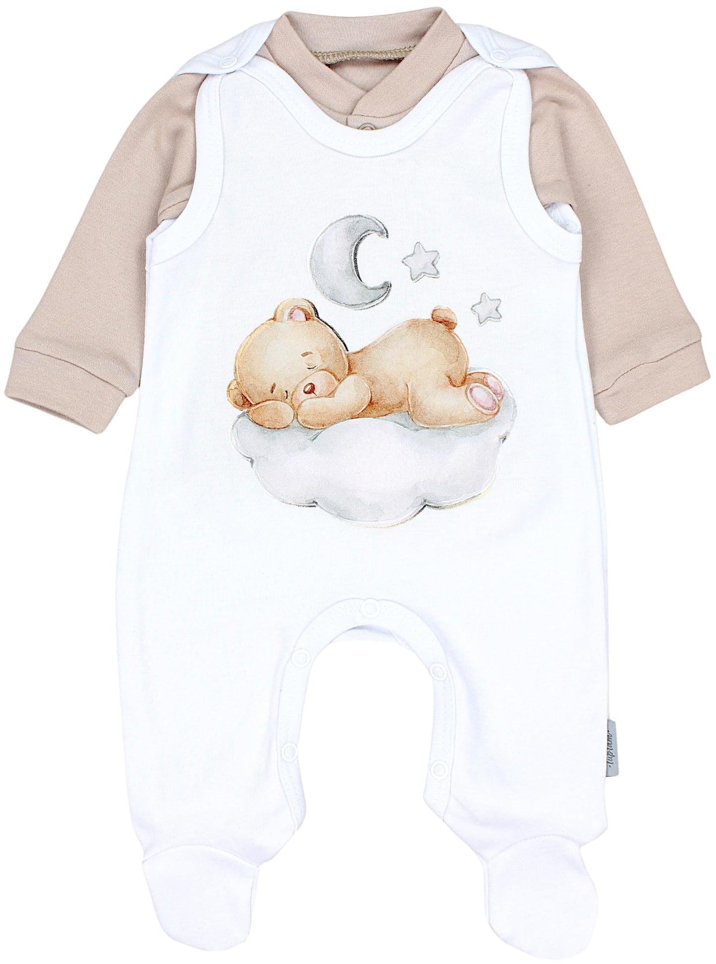 TupTam Baby Mädchen Jungen Strampler mit Langarmshirt Aufdruck Spruch 2 teilig