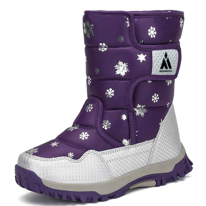 Mishansha Girls' Winter Boots, Children's Winter Shoes, Warm Snow Boots, Lined Winter Boots