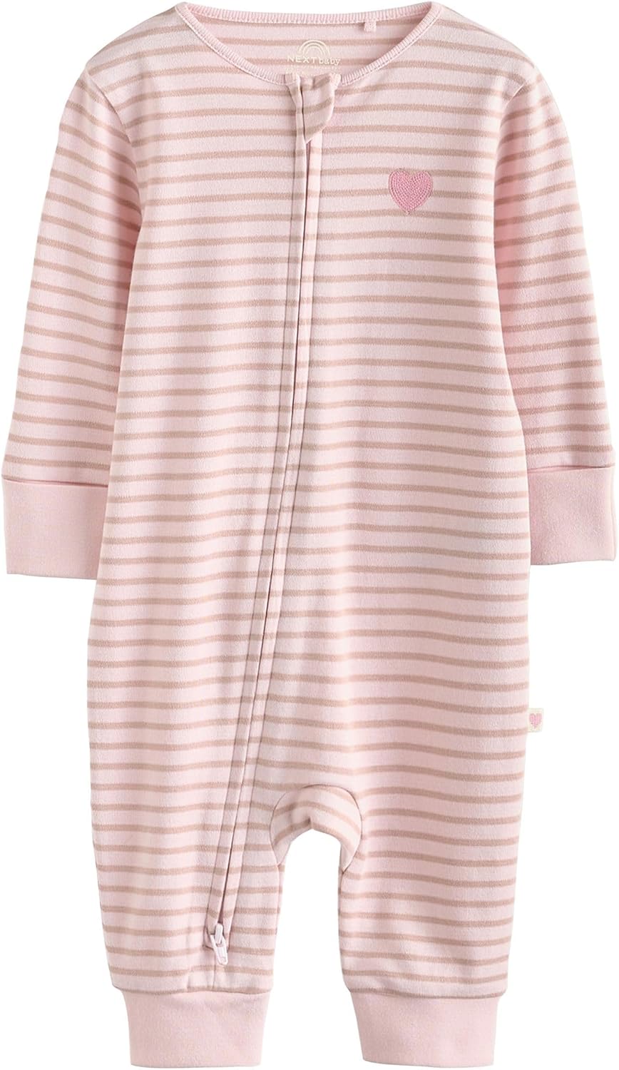 NEXT Baby Mädchen Babyschlafanzüge mit Zweiwege-RV, 4er-Pack