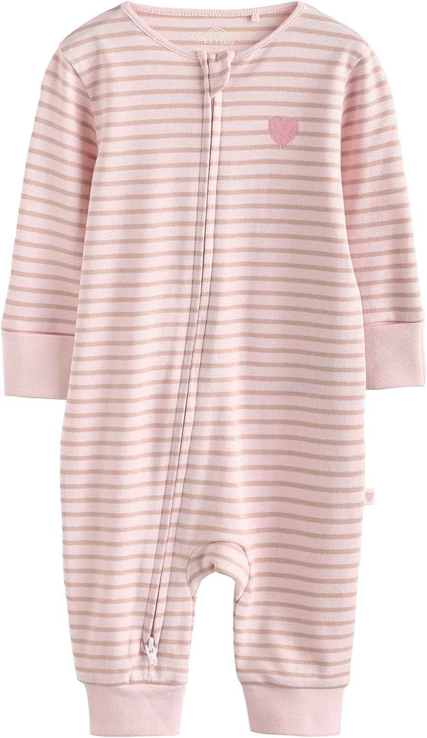 NEXT Baby Mädchen Babyschlafanzüge mit Zweiwege-RV, 4er-Pack