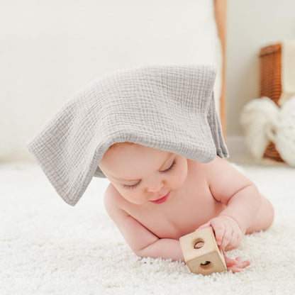 Bearmoss Moltontücher Baby 100% Baumwolle Weiche Spucktücher Baby,Atmungsaktiv und Extrem Saugfähig Musselin Tuch für Saugstark Mulltücher 4er 60x60cm (Brauner Druck)