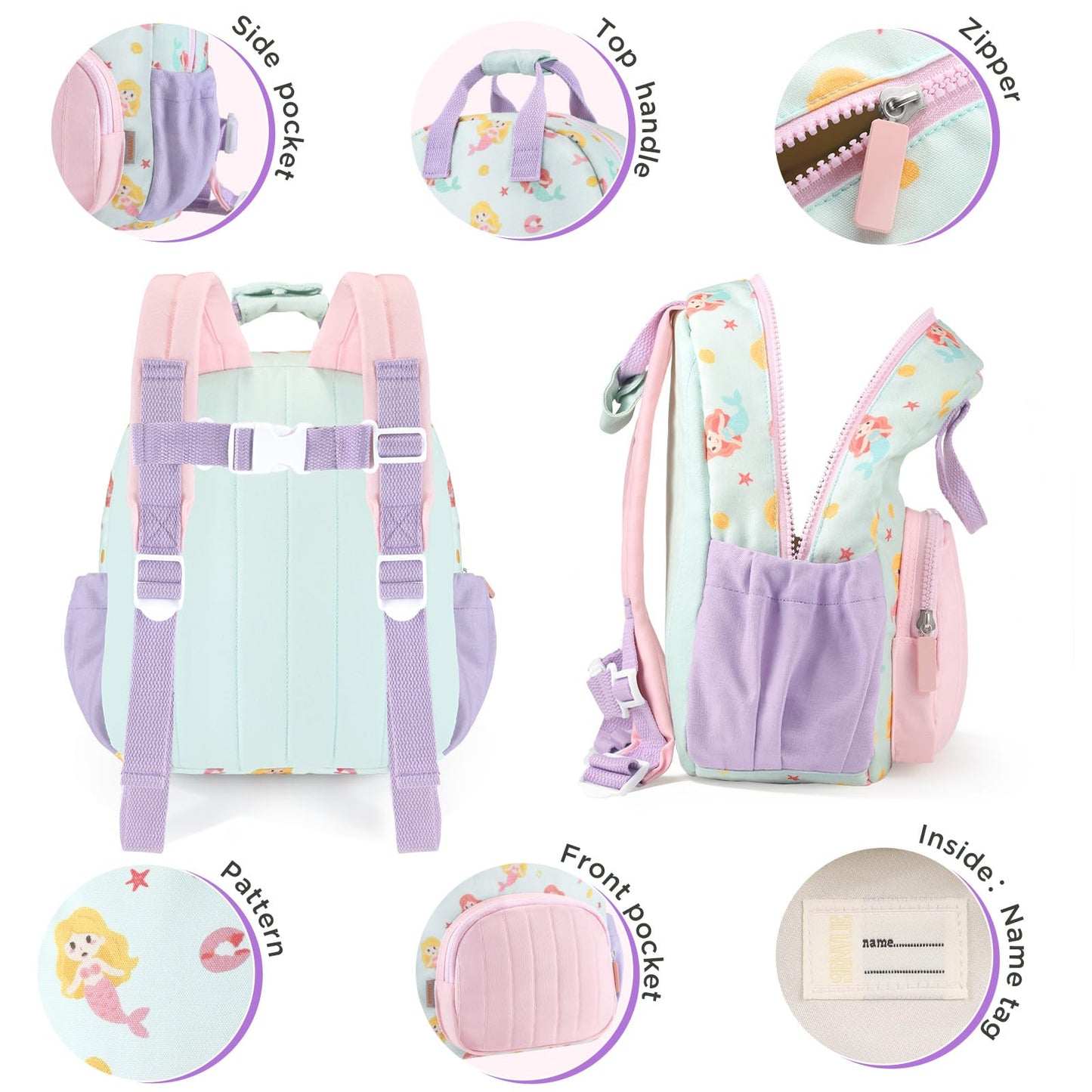 Kinderrucksack Mädchen 30cm Rucksack Kleinkind Kinderrucksack für 2-4 Jahre Kinder kindergartenrucksack Mini Tagesrucksack Reisetasche - Rosa Erdbeere