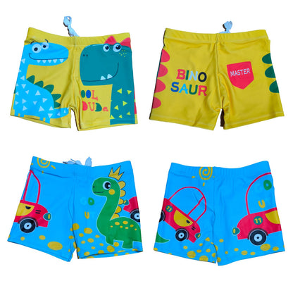 NautySaurs Pack of 2 Boys Swimming Shorts 5-13 Years Large Boys Swimwear Dinosaur Kids Swimming Trunks