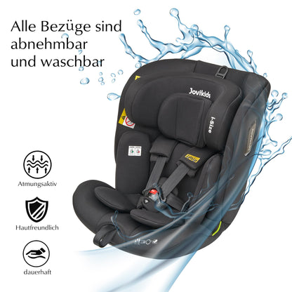 Jovikids 360° Drehbar Kindersitz mit ISOFIX und Ruheposition, i-Size(ECE R129) 40-150cm(0-36kg) Reboarder Baby Autositz, ab Geburt -12 Jahre (blau) - Meloni2