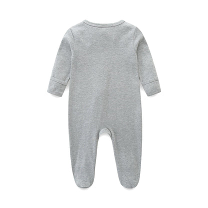 Baby Schlafanzug, Baby Strampler, Neugeborene Strampler Doppelreißverschluss, Baumwolle Langarm Schlafanzug Neugeborene, Schlafstrampler Pyjam Kleidung für Junge Mädchen 0-3 Monate