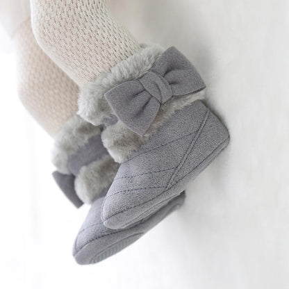 Baby Winter Warm Snow Boots Newborn Baby Girls Boys Soft Sole Buttons Fleece Boots Infant Toddler First Walker Shoes