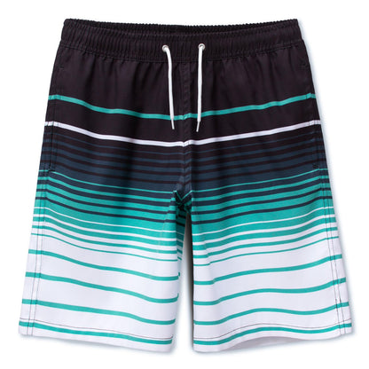 MEILONGER Boys' Swim Shorts Quick-drying Boardshorts with Mesh Lining Pockets and Adjustable Drawstring 