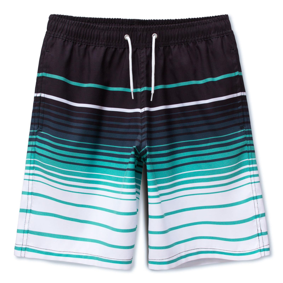 MEILONGER Boys' Swim Shorts Quick-drying Boardshorts with Mesh Lining Pockets and Adjustable Drawstring 