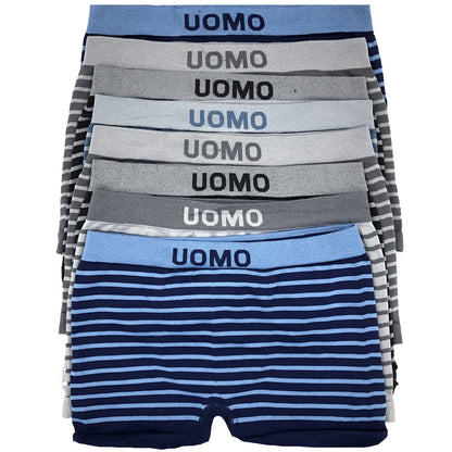 LisaModa boys' retro shorts 8-pack seamless stretch underpants color set 