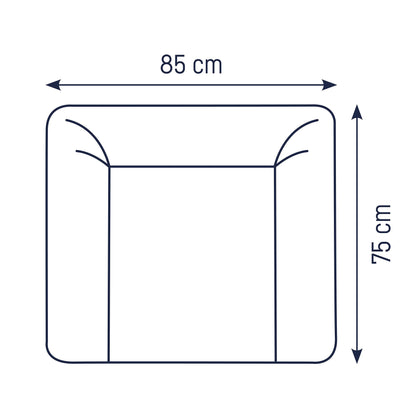 Julius Zöllner Wickelauflage Softy 85x75 cm - Wickelunterlage - wasserdicht und abwischbar - Made in Germany – Oeko-Tex Standard 100 – Schmusebär
