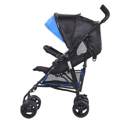 VEVOR Leichter Kinderwagen, kompakt, einfach zusammenklappbar, mit verstellbarer Rückenlehne, Rahmen aus Karbonstahl, großer Aufbewahrungskorb, Kinderwagen mit Schirm für Reisen und mehr, Schwarz/Pink - Meloni2