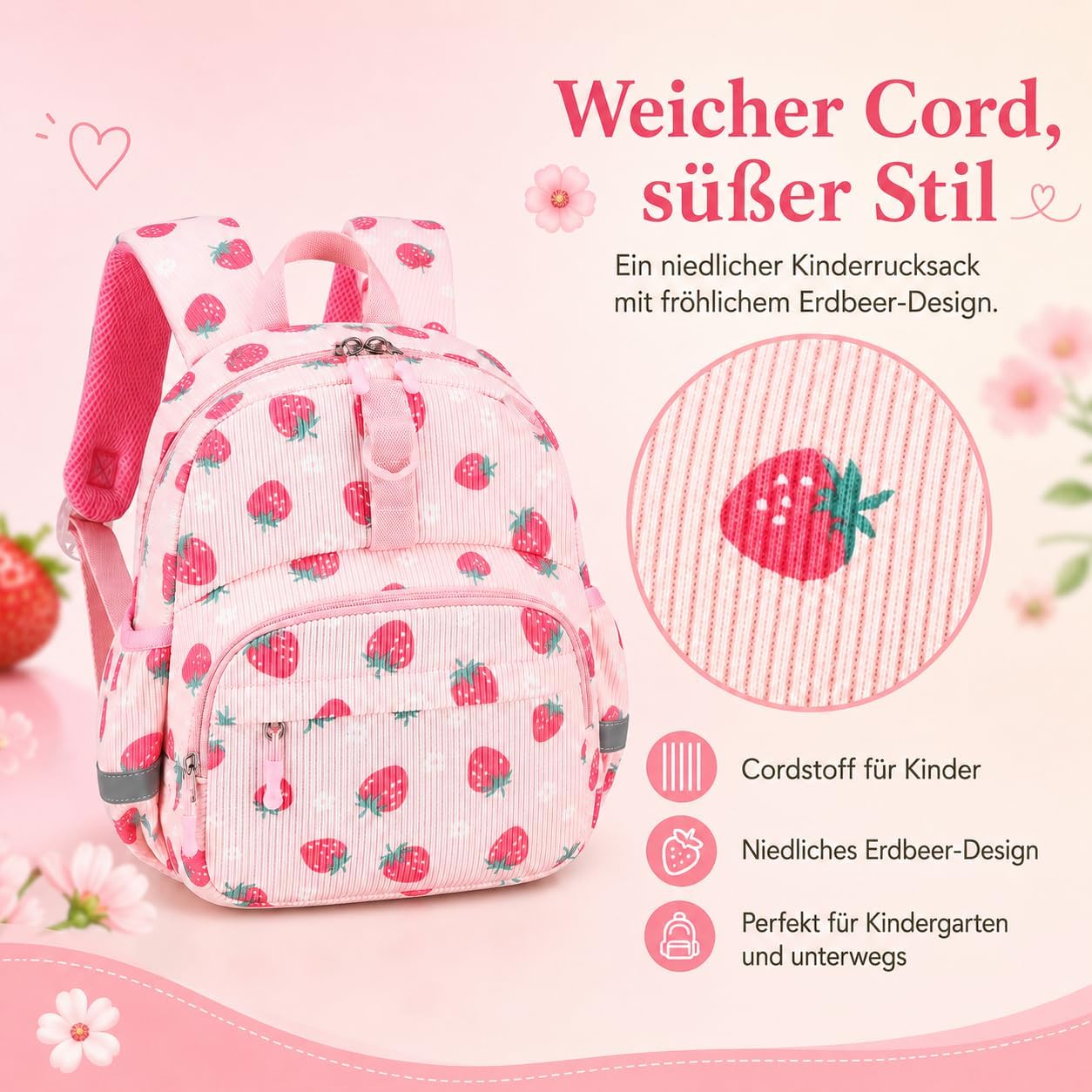 Kinderrucksack Jungen Kinder Rucksack Tagesrucksack Vorschulrucksack Kindergartentasche Schulrucksack für Schule Kita 38cm 3-8Y