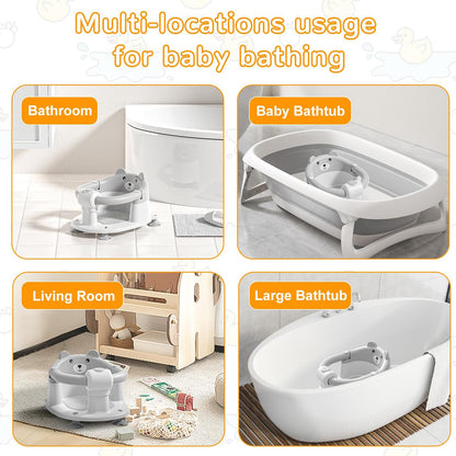 Bebamour Baby Bath Seat 6 Months + Child Bathtub Non-Slip Bath Chair, Water Jug