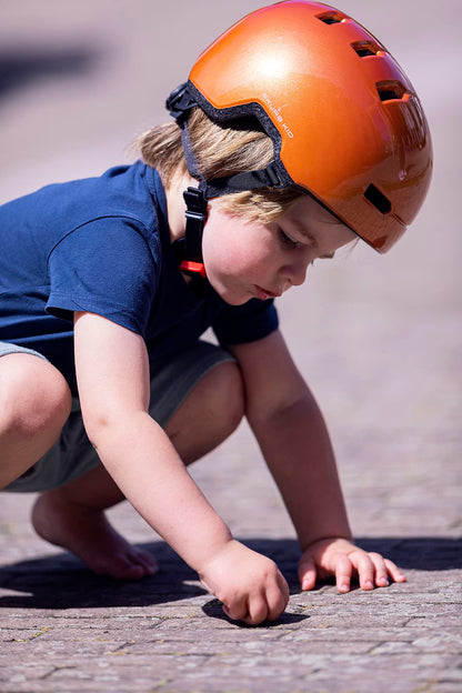 ABUS Skurb Kid Children's Helmet - Robust Bicycle Helmet in Skater Look with Space for a Braid and Various Designs - for Girls and Boys