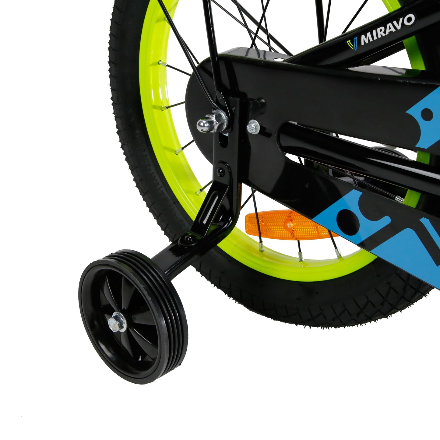 MIRAVO Kinderfahrrad Fahrrad Kinder Ab 2 Bis 8 Jahre Mit Stützrädern Schubstange V-Brake Bremsen Rückstrahl Aufkleber 12 16 20 Zoll Radgröße Korb Für Junge Spark - Meloni2
