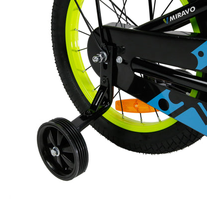 MIRAVO Kinderfahrrad Fahrrad Kinder Ab 2 Bis 8 Jahre Mit Stützrädern Schubstange V-Brake Bremsen Rückstrahl Aufkleber 12 16 20 Zoll Radgröße Korb Für Junge Spark - Meloni2