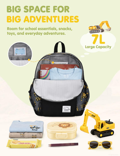 Rucksack für Mädchen, 4-6 Jahre, Schulrucksack mit Seitentaschen und Brustgurt, 127-Einhorn, one size, Niedlich