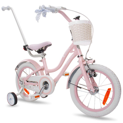 sun baby Mädchenfahrrad 12, 14 und 16 Zoll Radgröße Heart Bike zur Auswahl, mit Abnehmbarer Schubstange, Kinderfahrrad für Mädchen von 2 bis 6 Jahre - Meloni2