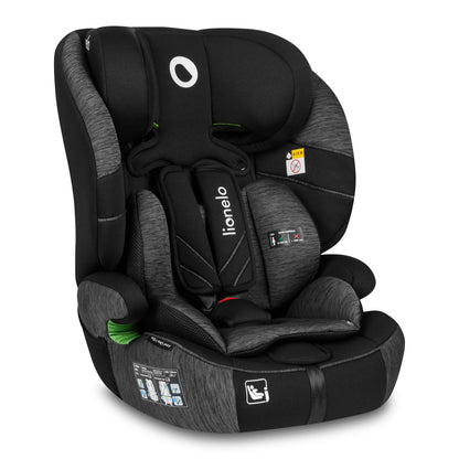 LIONELO LEVI I-SIZE 76-150 cm Kinderautositz, Gruppe 1 2 3, Seitenschutz, 10 Grad Kopfstützenverstellung Bequeme Armlehnen Verstellbare Rückenlehne, R129 i-Size