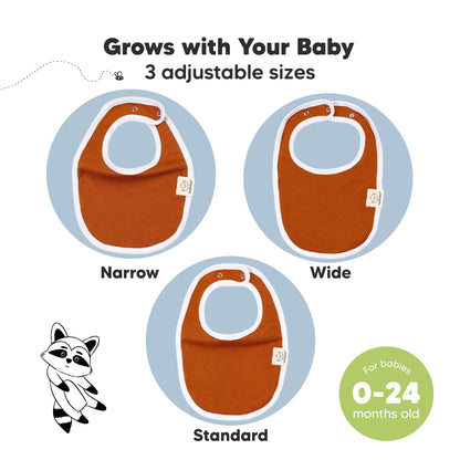 Baby Bibs for Boys &amp; Girls - 8-Pack Organic Cotton Teething Bibs - Baby Bibs for Girls &amp; Boys - Large Bibs for Infants, Toddlers (Wilderness) 