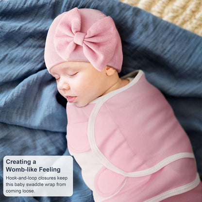 Neugeborene Swaddle Decke Hut Set Baby Gedruckt Swaddles Säugling Einstellbar Schlafsack für 0-3 Monate Mädchen Jungen