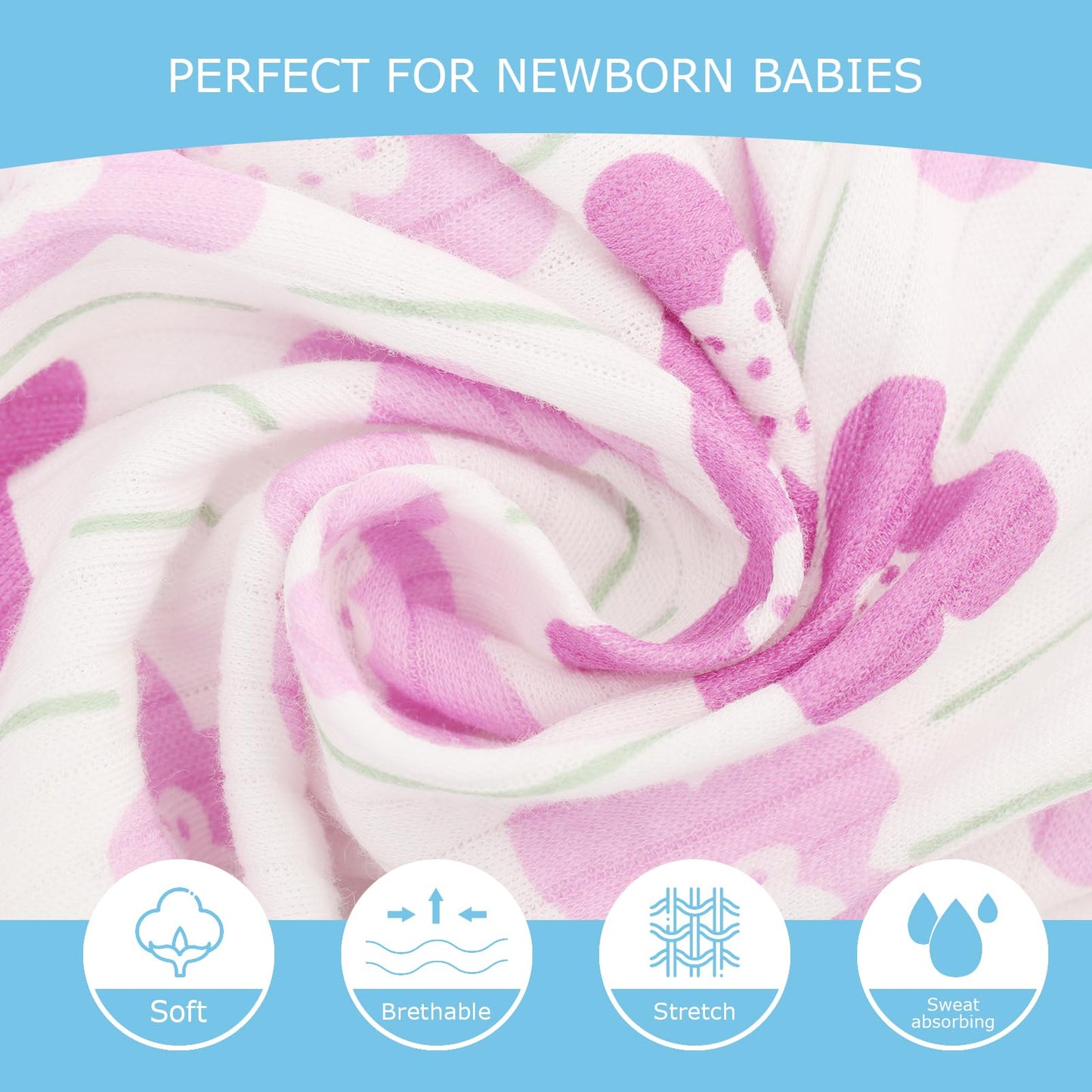 Neugeborene Swaddle Decke Hut Set Baby Gedruckt Swaddles Säugling Einstellbar Schlafsack für 0-3 Monate Mädchen Jungen