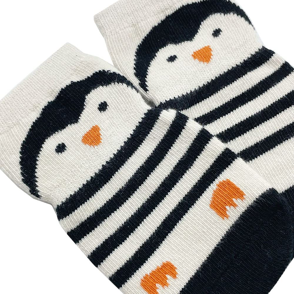 Pack of 5 Baby Toddler ABS Non-Slip Socks, Trainer Socks, Animal Motifs, Cotton