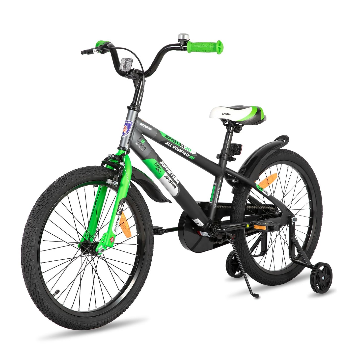 JOYSTAR Berry 12/14/16/20 Zoll Kinderfahrrad für 2-4 jährige Jungen & Mädchen, Jungenfahrrad mit Stützrädern,grün,rosa,weiß - Meloni2