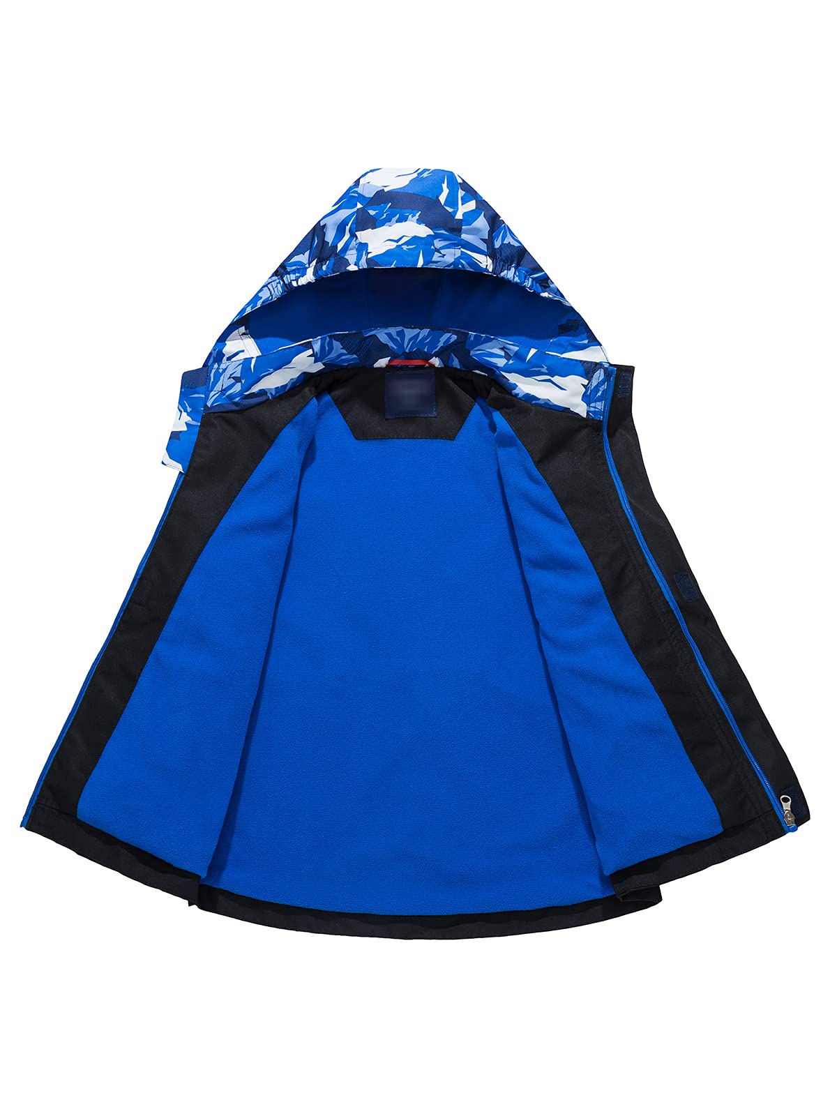 LAUSONS Children's Lined Jacket, Boys' Transition Jackets for Boys, Softshell Jackets with Camouflage Pattern