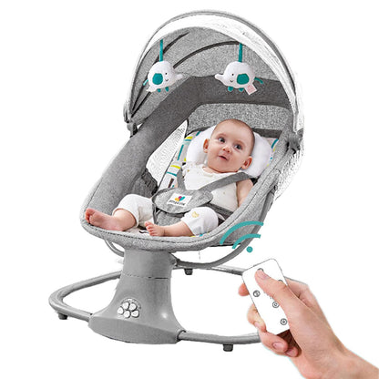 Sianldcone Baby Cradle, Bassinet Baby Toddler Cradle, Baby Bedside Table, Foldable Convertible Co-Sleeping Baby Bed with Music, 5-Swaying Gears (HR00 Pink) 