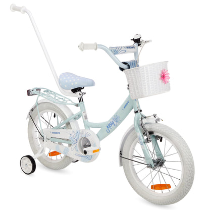 MIRAVO Kinderfahrrad Fahrrad Kinder Ab 2 Bis 8 Jahre Mit Stützrädern Schubstange V-Brake Bremsen Rückstrahl Aufkleber 12 16 20 Zoll Radgröße Korb Für Mädchen Misty - Meloni2
