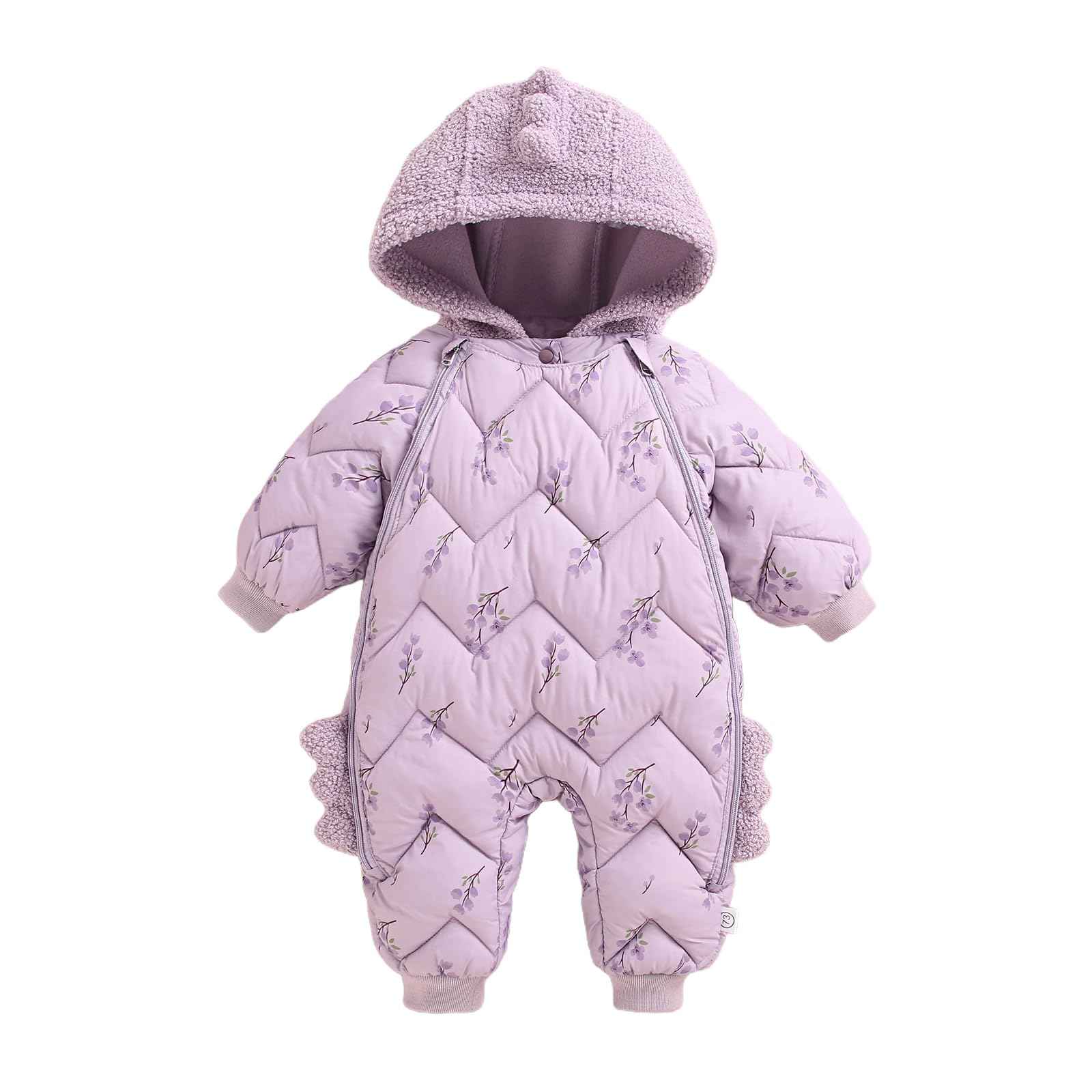 JiAmy Baby Snowsuit, Baby Boys Girls Winter Jumpsuit Romper Newborn Snow Overall for 6-24 Months